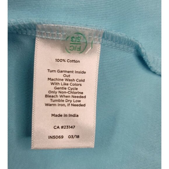 Black Lable Talbots XS Light Blue Eyelet Interlock Shift Dress Short Sleeve - Picture 6 of 8